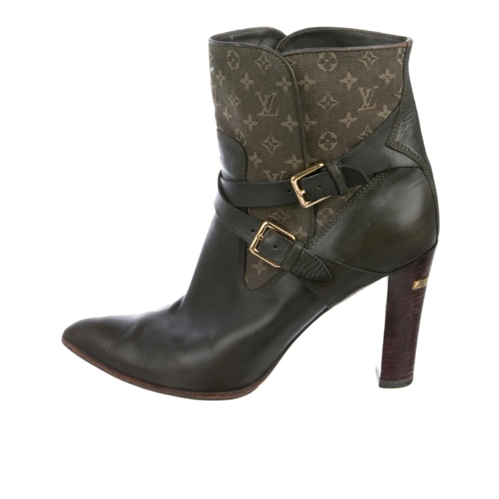 Louis Vuitton Monogram Pointed-Toe Booties